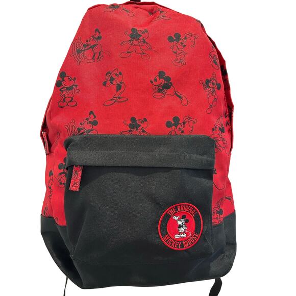 Disney Parks The Original Mickey Mouse Backpack Red & Black - Picture 1 of 6